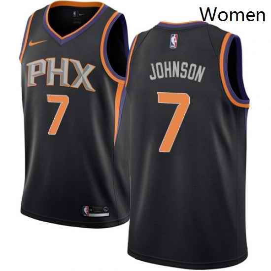 Womens Nike Phoenix Suns 7 Kevin Johnson Authentic Black Alternate NBA Jersey Statement Edition